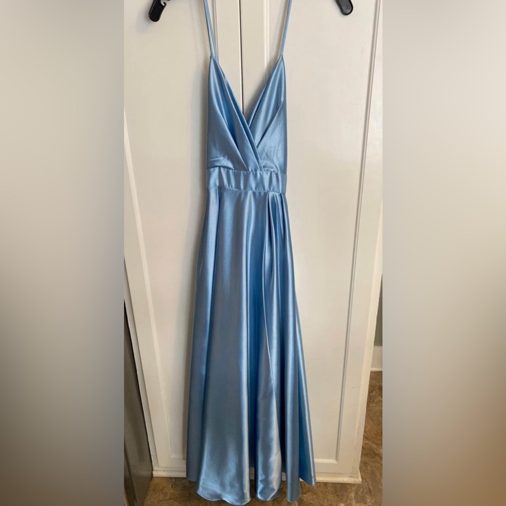 Long satin dress- never worn